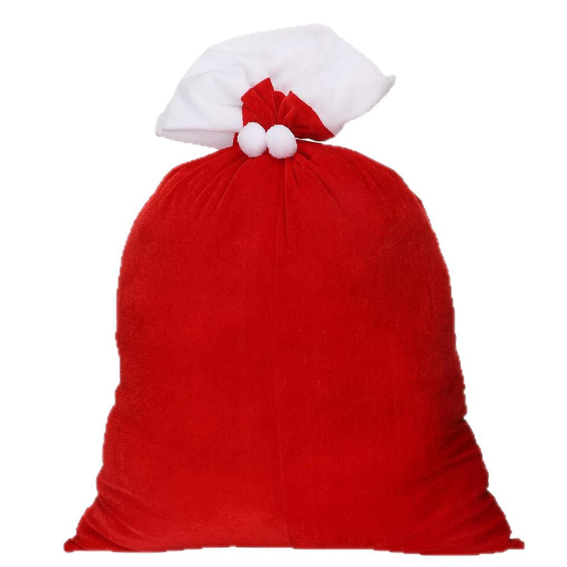 Christmas Large Sack Santa Claus Cosplay Prop Xmas Candy Wrapping Bag for Present