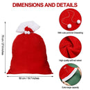 Christmas Large Sack Santa Claus Cosplay Prop Xmas Candy Wrapping Bag for Present - AwwwCos