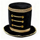 Christmas Nutcracker Soldier Cosplay Tall Top Hat Red Tassel Scarf Gloves Decorative Glasses