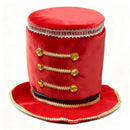 Christmas Nutcracker Soldier Cosplay Tall Top Hat Red Tassel Scarf Gloves Decorative Glasses