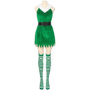 Christmas Party Halter Neck Tight Green Dress Women Cosplay Costume - AwwwCos