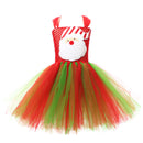 Christmas Santa Claus Child Tulle Mesh Dress Cosplay Costume