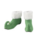 Christmas Santa Elf Cosplay Short Boots With Golden Bell At The Shoe Toe - AwwwCos