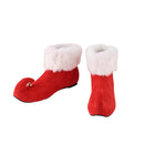 Christmas Santa Elf Cosplay Short Boots With Golden Bell At The Shoe Toe - AwwwCos