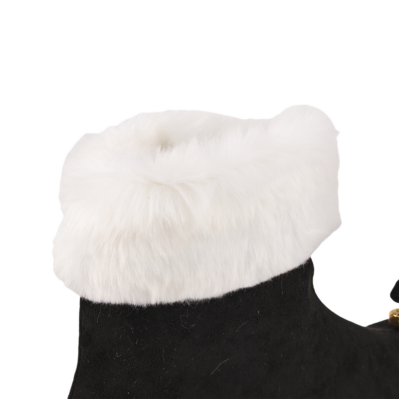 Christmas Santa Elf Cosplay Short Boots With Golden Bell At The Shoe Toe - AwwwCos