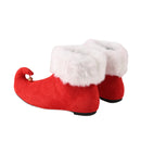 Christmas Santa Elf Cosplay Short Boots With Golden Bell At The Shoe Toe - AwwwCos