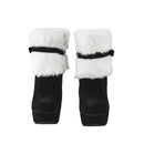 Christmas Santa Elf Cosplay Winter Fur Pointed Toe Suede High Heel Side Zipper Shoes - AwwwCos