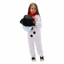 Christmas Snowman Cosplay Costume White Jumpsuit Scarf Hat - AwwwCos