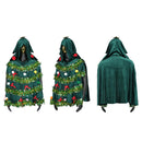Christmas Tree Cosplay Hooded Dress Cloak Performance Costume