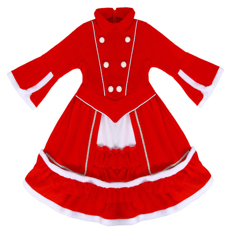 Christmas Stage Performance Costume Kid Girl Lolita Dress Shawl