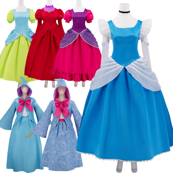 Cinderella The fairy godmother's Drucilla Anastasia Catherine Cosplay Costume