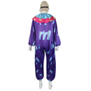 Clown Cosplay Costume Adult Jumpsuit Red Nose Mask Halloween Funny Facepiece