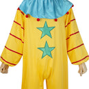 Clown Cosplay Costume Adult Jumpsuit Red Nose Mask Halloween Funny Facepiece