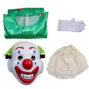 Clown Cosplay Costume Adult Jumpsuit Red Nose Mask Halloween Funny Facepiece