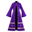 Clergy Cosplay Trench Church Robes Buttons Choir Robe Vestment Costume - AwwwCos