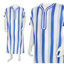 Clergy Dress Church Blue White Striped Priest Choir Liturgical Robe - AwwwCos