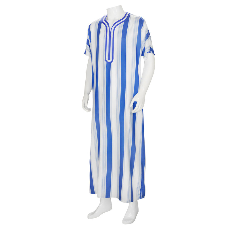 Clergy Dress Church Blue White Striped Priest Choir Liturgical Robe - AwwwCos