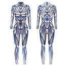 Clown Women Cosplay Costume Sexy 3D printed Tight Jumpsuit - AwwwCos