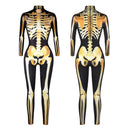 Clown Women Cosplay Costume Sexy 3D printed Tight Jumpsuit - AwwwCos