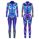 Clown Women Cosplay Costume Sexy 3D printed Tight Jumpsuit - AwwwCos