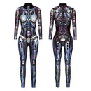 Clown Women Cosplay Costume Sexy 3D printed Tight Jumpsuit - AwwwCos