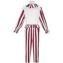 Clown in A Cornfield Clown Cosplay Costume Red Stripes Jumpsuit - AwwwCos