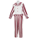 Clown in A Cornfield Clown Cosplay Costume Red Stripes Jumpsuit - AwwwCos