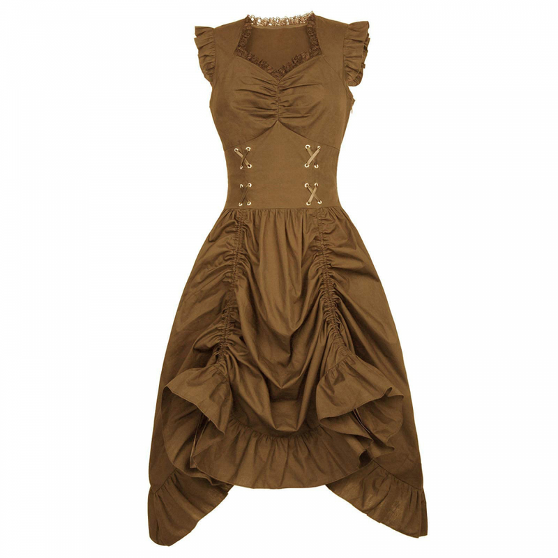 Cocktail Party Wear Gothic Faire Costume Steampunk Victorian Dress