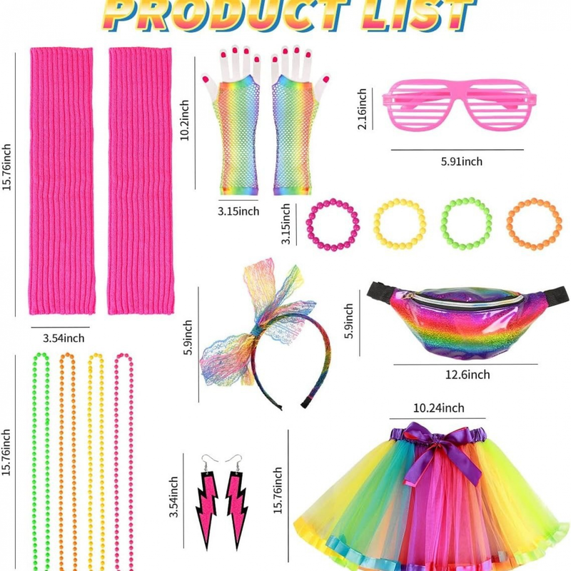 Colorful Lace Hair Band Headband Fishing Net Gloves Legging Party Accessories - AwwwCos