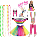 Colorful Lace Hair Band Headband Fishing Net Gloves Legging Party Accessories - AwwwCos