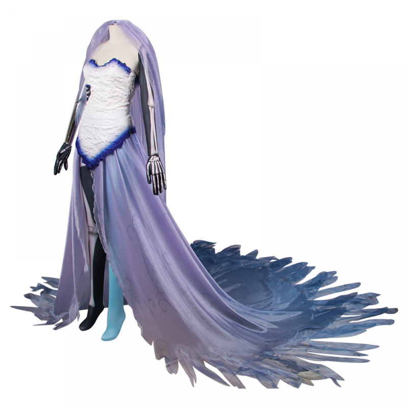 Movie Corpse Bride Cosplay Costume Emily Wedding Dress Ghost Bride Outfit - AwwwCos
