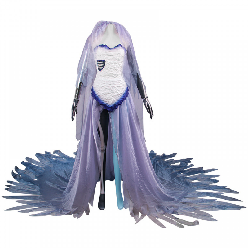 Movie Corpse Bride Cosplay Costume Emily Wedding Dress Ghost Bride Outfit - AwwwCos