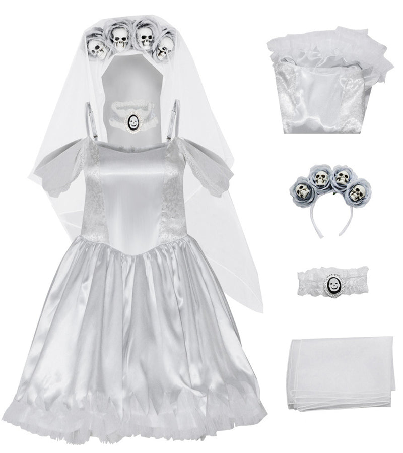 Corpse Bride Emily Victor Cosplay Costume Men Uniform Women Dress - AwwwCos