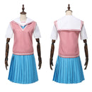 Cosmic Princess Kaguya! Ayatsumugi Roka Cosplay Costume Pink Vest Sailor Suit