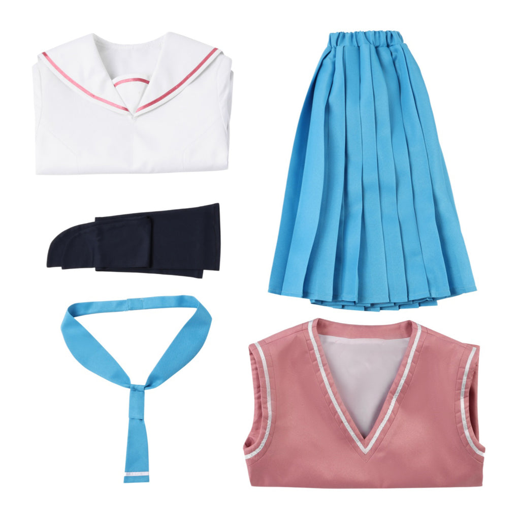 Do Roka Cosplay Cosmic Princess Kaguya! Ayatsumugi Roka Cosplay Costume Pink Vest Sail