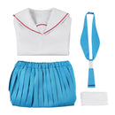 Cosmic Princess Kaguya! Iroha Sakayori Cosplay Costume Sailor Suit Blue Skirt