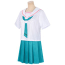 Cosmic Princess Kaguya! Iroha Sakayori Cosplay Costume Turquoise Green Sailor Suit