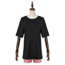 Cosmic Princess Kaguya! Kaguya Cosplay Costume Black T-Shirt Pink Shorts