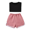 Cosmic Princess Kaguya! Kaguya Cosplay Costume Black T-Shirt Pink Shorts