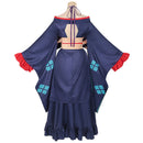 Cosmic Princess Kaguya! Yachiyo Cosplay Costume High Low Navy Blue Kimono