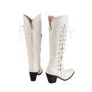 Cowgirl Cosplay Shoes Western Cowboy Over the Knee Embroidered Boots - AwwwCos