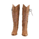 Cowgirl Cosplay Shoes Western Cowboy Over the Knee Embroidered Boots - AwwwCos
