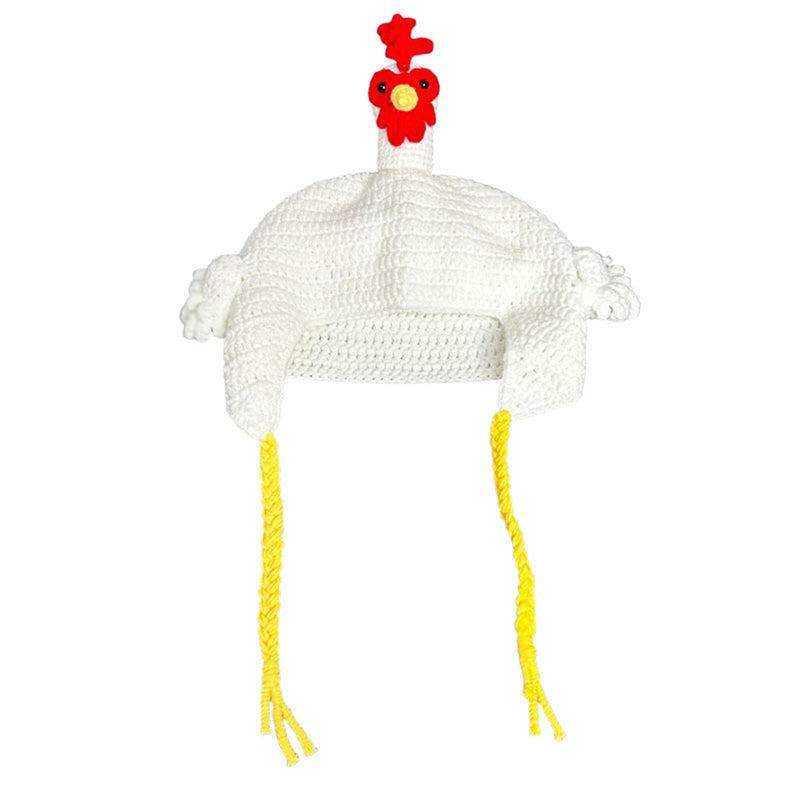 Crochet Hat Chick Frog Handmade Knitted Beanie Halloween Cosplay Hat
