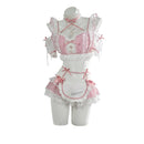 Cute Pink Maid Cosplay Costume Sweet Lolita Swimwear Accessories