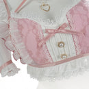 Cute Pink Maid Cosplay Costume Sweet Lolita Swimwear Accessories