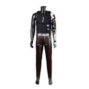 Cyberpunk 2077 Johnny Silverhand Cosplay Costume Vest Leather Pants Silver Necklace