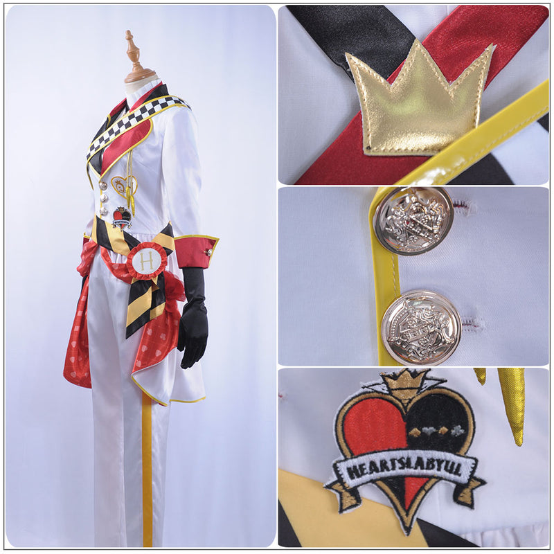 Twisted-Wonderland Riddle Rosehearts Cosplay Costume Alice Red Long Cape