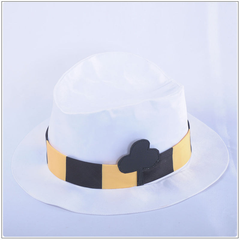 Twisted-Wonderland Trey Clover Cosplay Costume Alice White Uniform with Hat