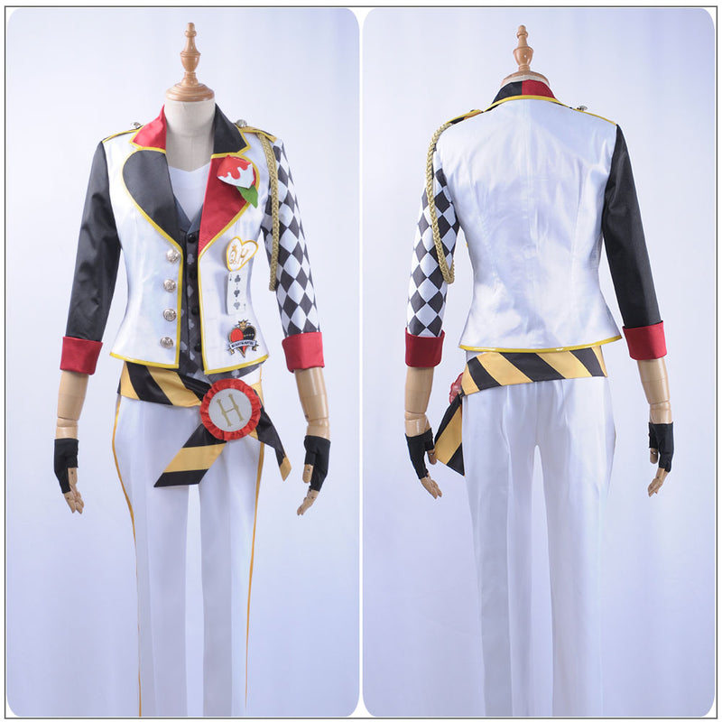 Twisted-Wonderland Trey Clover Cosplay Costume Alice White Uniform with Hat