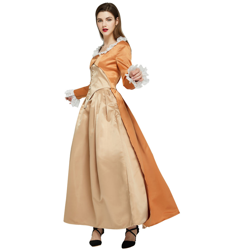 Hamilton Sisters Angelica Colonial Victorian Rococo Ball Gown Maiden Costume Dress - AwwwCos